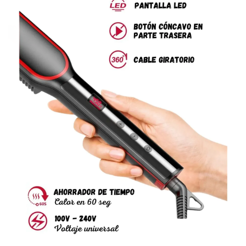  Cepillo Alisador de Cabello Profesional 